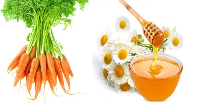 Sử dụng mặt nạ cà rốt và mật ong