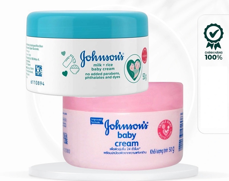 kem dưỡng ẩm da mặt cho trẻ sơ sinh Johnson’s Baby Milk Cream
