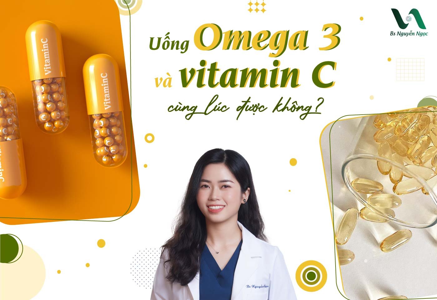 Uống Omega 3 và vitamin C cùng lúc được không?