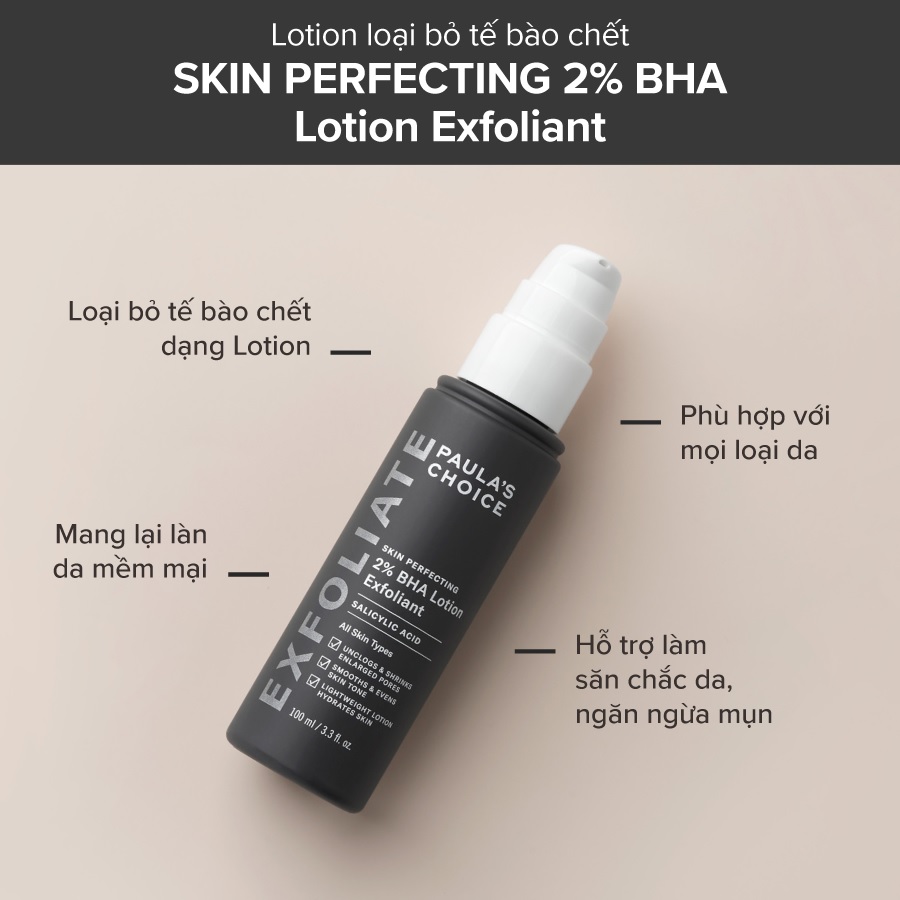 Skin Perfecting 2% BHA Liquid phù hợp với mọi làn da