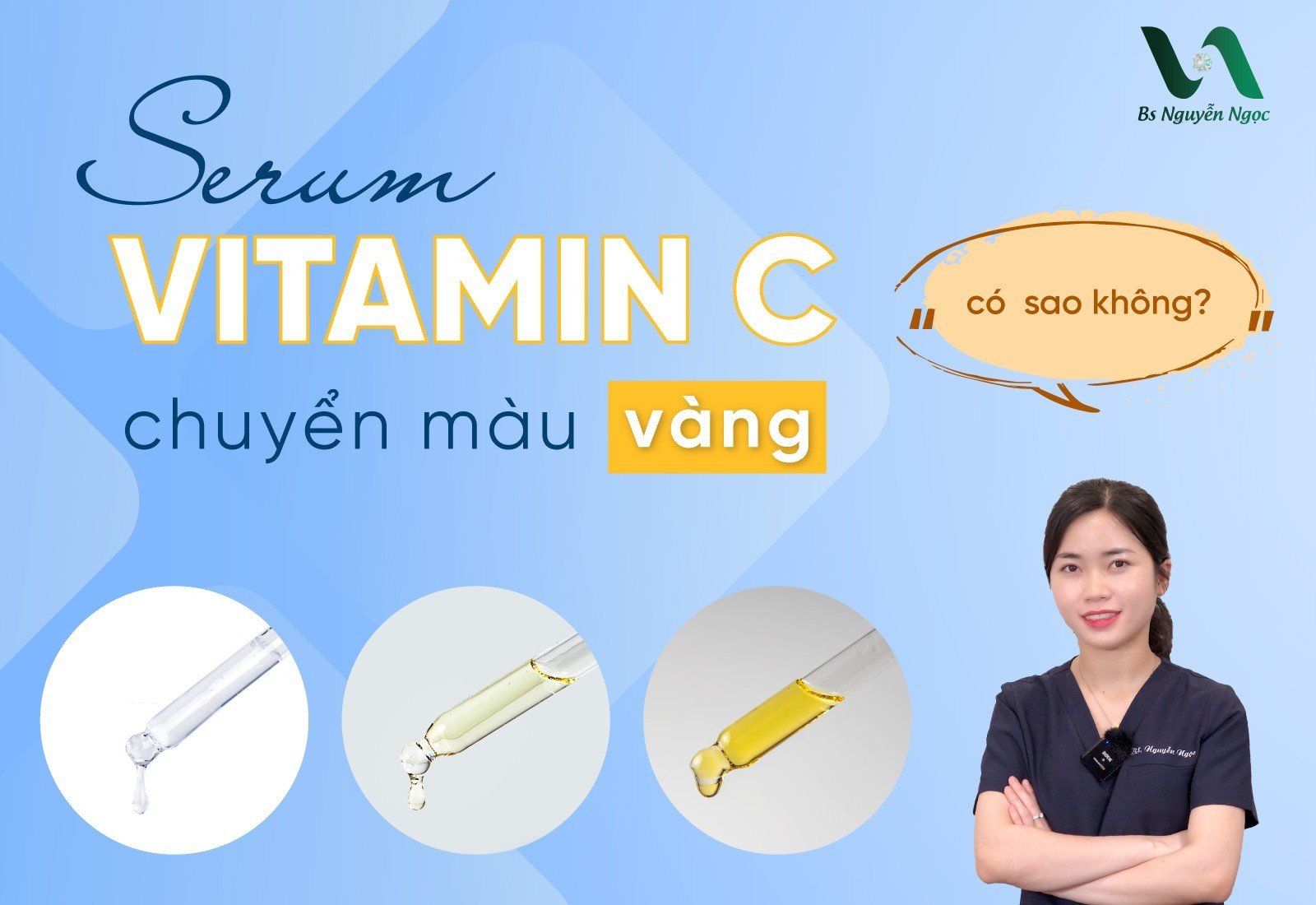 Serum Vitamin C chuyển màu vàng có sao không?