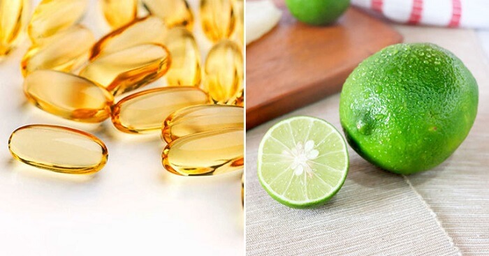 Giảm nám, tàn nhang bằng vitamin E và nước cốt chanh